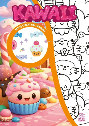 Kawaii ;Çıkartmalı Boyama Kitabı | Kolektif | İthaki Çocuk Yayınları
