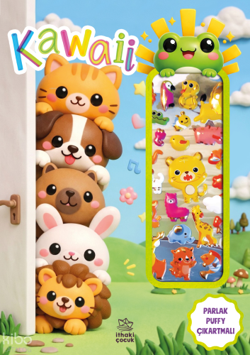 Kawaii - Puffy Parlak Çıkartmalı Boyama Kitabı | Kolektif | İthaki Çoc