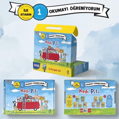 Kedi Piti Seti (10 Kitap - Kutulu);Okumayı Öğreniyorum 1 | Kimberly De