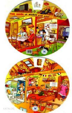 Kelime Çarkı - Ev ve Ev Eşyaları (İngilizce, İspanyolca, Almanca, Fransızca, İtalyanca); Multilingual Vocabulary Wheels - In the House