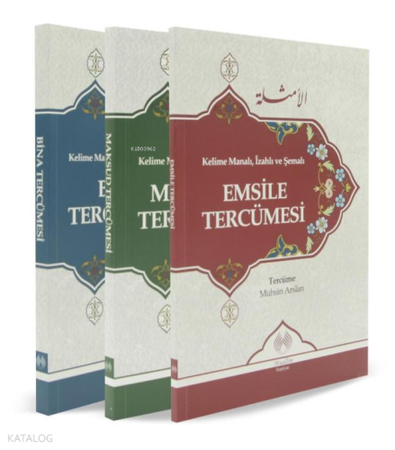 Kelime Manalı İzahlı ve Şemalı Emsile Bina Maksud Tercümesi (3 Cilt) |