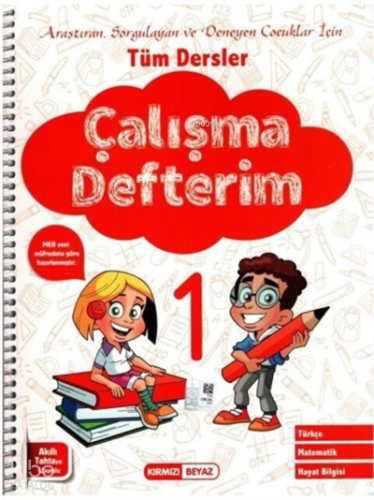 Kırmızı Beyaz - 1. Sınıf Tüm Dersler Çalışma Defterim | Kolektif | Kır