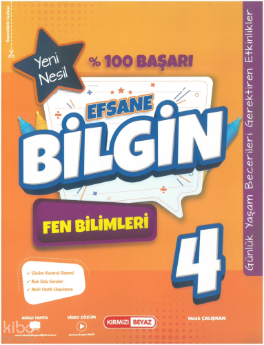 Kırmızı Beyaz 4. Sınıf Efsane Bilgin Fen Bilimleri | Kolektif | Kırmız