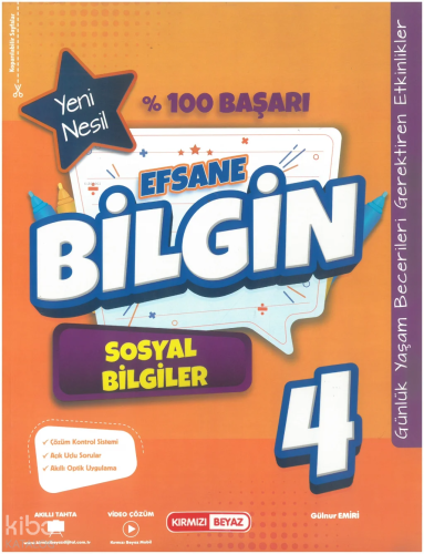 Kırmızı Beyaz 4. Sınıf Efsane Bilgin Sosyal Bilgiler | Kolektif | Kırm