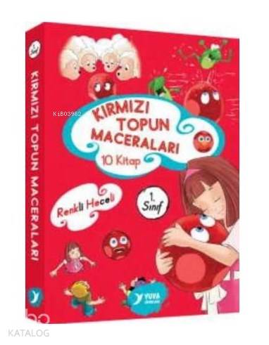Kırmızı Topun Maceraları (10 Kitap Takım) 1. Sınıf El Yazılı Renkli He