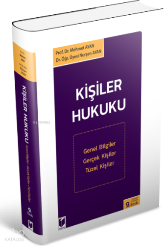 Kişiler Hukuku | Mehmet Ayan | Adalet Yayınevi