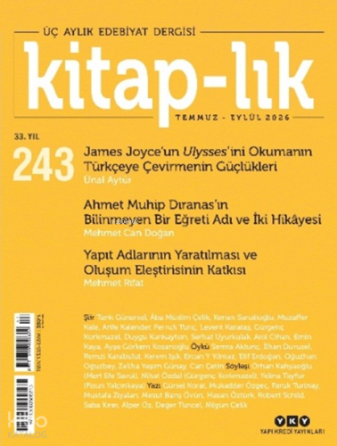 Kitap–lık Sayı: 243 (Temmuz – Eylül 2026);Ulysses’i Anlamak | Kolektif