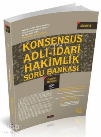 Konsensus Adli İdari Hakimlik Borçlar Hukuku Soru Bankası