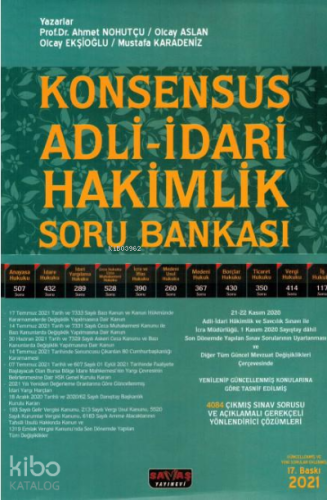 Konsensus Adli - İdari Hakimlik Soru Bankası 2021