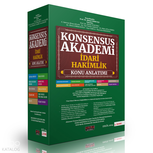 Konsensus Akademi İdari Hakimlik Konu Anlatımlı Set Eylül 2024;İdari H