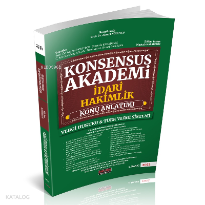 Konsensus Akademi Vergi Hukuku, Türk Vergi Sistemi Konu Anlatımı