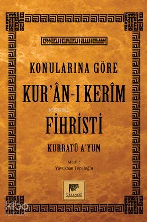Konularına Göre Kur'an-ı Kerim Fihristi