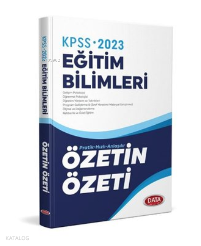 Data Yayınları 2026 MEB AGS Eğitim Bilimleri Tek Kitap Özetin Özeti