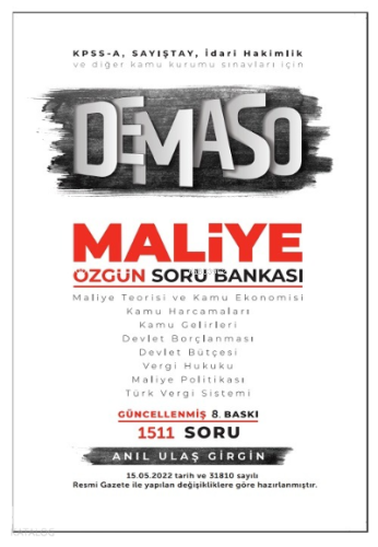 KPSS A Grubu DEMASO Maliye Özgün Soru Bankas