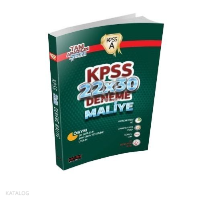 KPSS A Grubu Maliye 22x30 Deneme