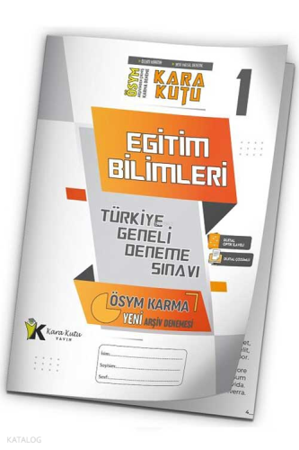 KPSS Eğitim Bilimleri ÖSYM Arşivi Karma Kara Kutu Çıkmış Soru TG D.Çözümlü Deneme 10/1.Kitapçık