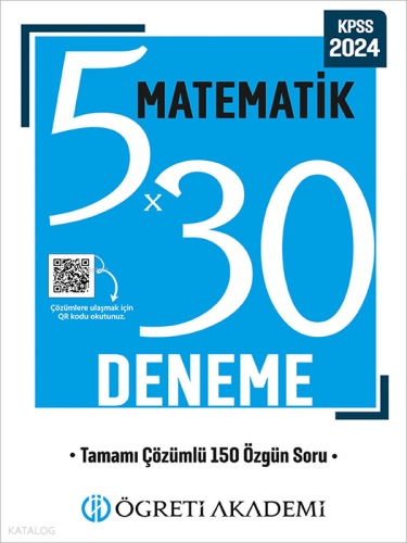 KPSS Genel Yetenek Genel Kültür 5x30 Matematik Deneme | Kolektif | Öğr