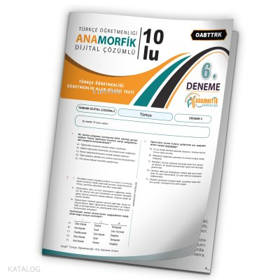 KPSS ÖABT Anamorfik Yayın Türkçe Öğretmenliği Türkiye Geneli D.Çözümlü Deneme 10/6.Kitapçık