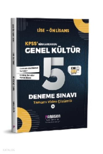 KPSS'nin Karekodu Genel Kültür 5 Deneme Sınavı | Kolektif | Paragon Ya