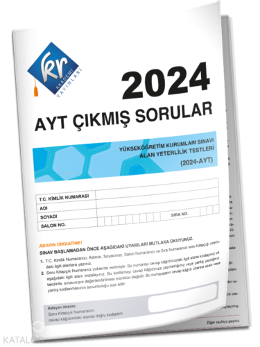 Kr Akademi 2024 AYT Çıkmış Sorular Tıpkı Basım Kitapçığı