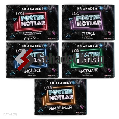 Kr Akademi 2025 LGS Poster Notlar Seti (5'li)