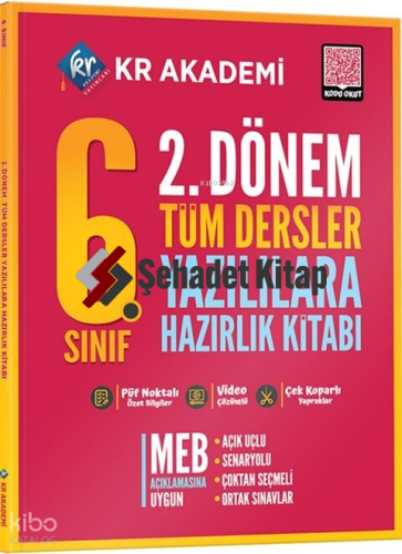 Kr Akademi 6. Sınıf 2. Dönem Tüm Dersler Yazılılara Hazırlık Kitabı