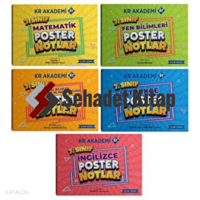 Kr Akademi 7. Sınıf Poster Notlar Seti