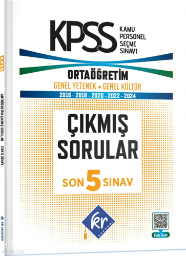 KR Akademi KPSS Genel Yetenek Genel Kültür Ortaöğretim Son 5 Sınav Çık