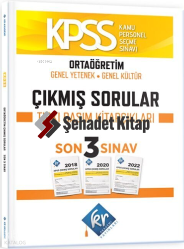 KR Akademi KPSS Ortaöğretim Genel Yetenek Genel Kültür Çıkmış Sorular Son 3 Yıl Tıpkı Basım Fasikülleri