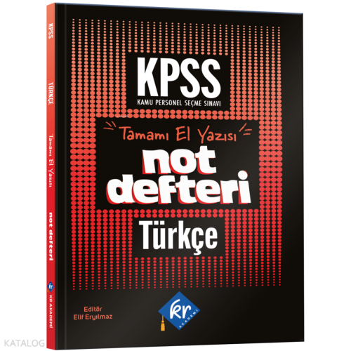 KR Akademi KPSS Türkçe Konu Anlatımlı Not Defteri
