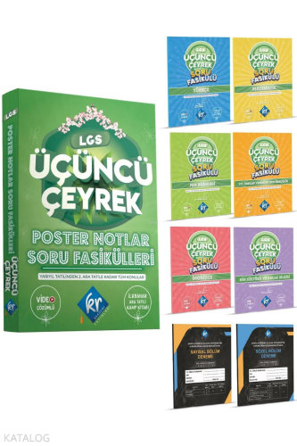 Kr Akademi LGS Üçüncü Çeyrek Poster Notlar Soru Fasikülleri (3. Çeyrek)