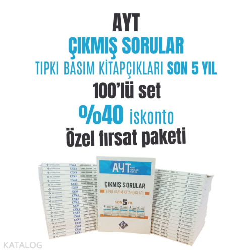 KR Akademi Yayınları AYT Çıkmış Sorular Son 5 Yıl Tıpkı Basım Fasikülleri ''100 Adetli Set''