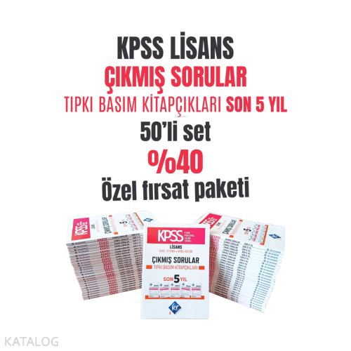 KR Akademi Yayınları KPSS Genel Yetenek Genel Kültür Çıkmış Sorular Son 5 Yıl Tıpkı Basım Fasikülleri  50'li