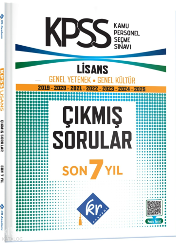 KR Akademi Yayınları KPSS Genel Yetenek Genel Kültür Çıkmış Sorular So