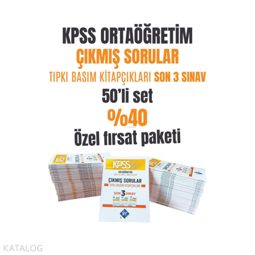 KR Akademi Yayınları KPSS Ortaöğretim Genel Yetenek Genel Kültür Çıkmış Sorular Son 3 Yıl Tıpkı Basım Fasikülleri 50'li