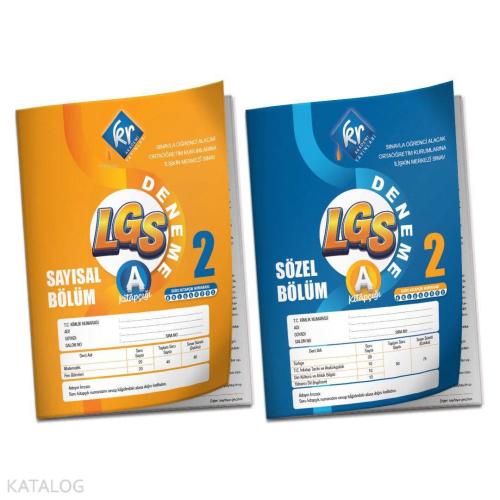 KR Akademi Yayınları  LGS - 2 ( Türkiye Geneli) Deneme Sınavı