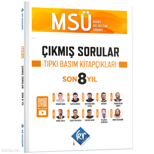 KR Akademi Yayınları MSÜ Çıkmış Sorular Son 8 Yıl Tıpkı Basım Kitapçık