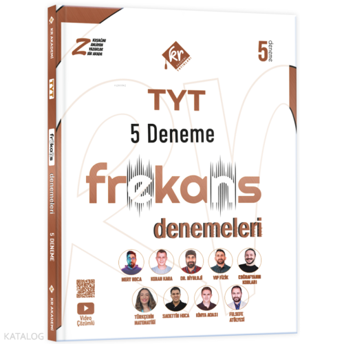 KR Akademi Yayınları TYT 5 Frekans Denemeleri | Kolektif | KR Akademi