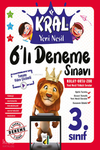 Kral Yeni Nesil 6’lı Deneme Sınavı (3. Sınıf) | Kolektif | Damla Yayın