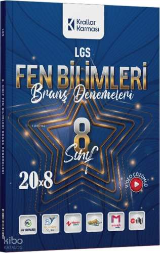 Krallar Karması 8. Sınıf LGS Fen Bilimleri 20 x 8 Branş Denemeleri | K