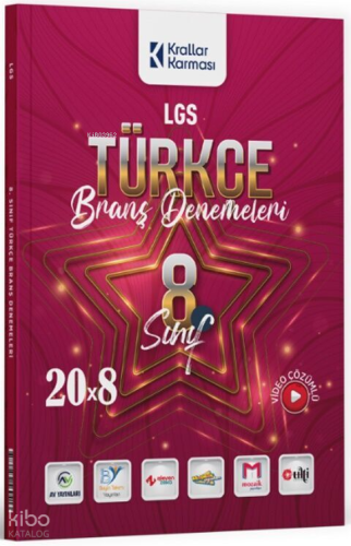 Krallar Karması Yayınları 8. Sınıf LGS Türkçe 20 x 8 Branş Denemeleri