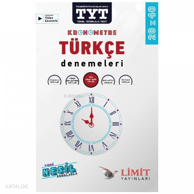 Kronometre SAY 12. Sınıf Türkçe (TYT) KBF | Kolektif | Kronometre Yayı
