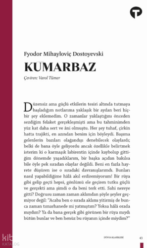 Kumarbaz | Fyodor Mihayloviç Dostoyevski | Turkuvaz Kitap