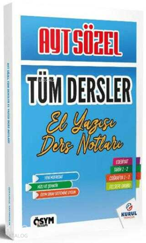 Kurul Yayıncılık 2025 AYT Sözel Tüm Dersler El Yazısı Ders Notları