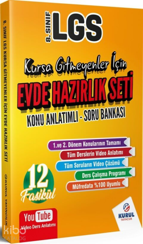 Kurul Yayıncılık 8.Sınıf LGS Kursa Gitmeyenler İçin Evde Hazırlık Seti