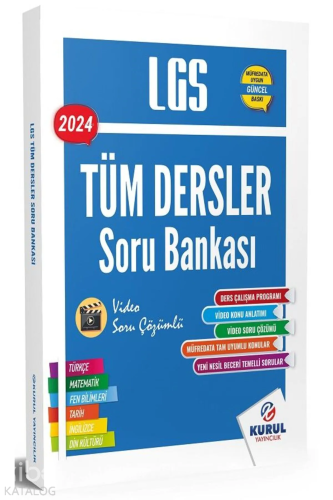 Kurul Yayıncılık 8.Sınıf LGS Tüm Dersler Tek Kitap Soru Bankası
