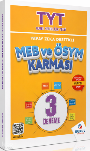 Kurul Yayıncılık TYT Yapay Zeka Destekli MEB ve ÖSYM Karması 3 Deneme 