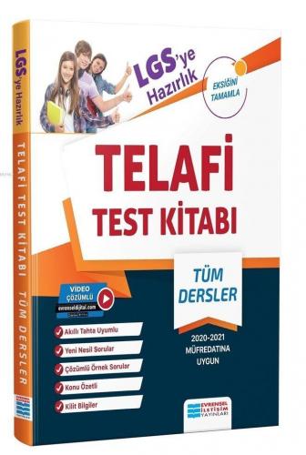 LGS ye Hazırlık Telafi Test Kitabı Video Çözümlü Evrensel İletişim Yayınları