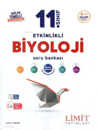 Limit 11.Sınıf Biyoloji Soru Bankası | İbrahim Torcan | LMT Limit Yayı