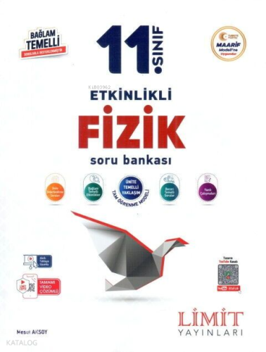 Limit 11.Sınıf Fizik Soru Bankası | Mesut Aksoy | LMT Limit Yayınları